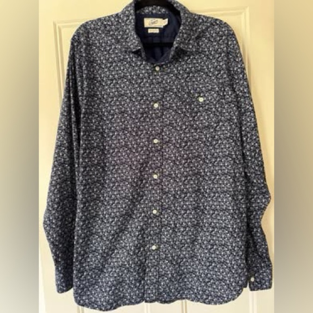 Grayers‎ Navy Floral Button-Up Shirt long sleeve